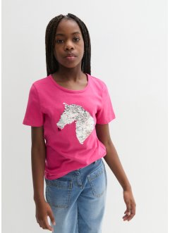 Dívčí tričko s oboustrannými pajetkami, organická bavlna, bpc bonprix collection