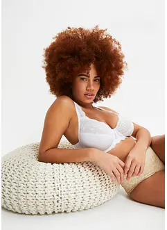 Podprsenka s kosticemi a jemnou krajkou (2 ks v balení), bonprix