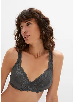 Podprsenka s kosticemi a jemnou krajkou (2 ks v balení), bonprix