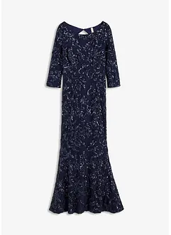 Pajetkové šaty s výstřihem na zádech, bonprix