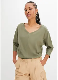 Triko z organické bavlny, 3/4 rukáv, bonprix