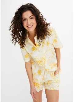 Oversize krátké pyžamo s knoflíkovou légou, bpc bonprix collection
