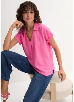 Tuniková halenka ze vzdušné lněné směsi, bonprix