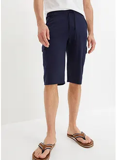 Dlouhé teplákové bermudy s cargo kapsami, z čisté bavlny, Regular Fit, bonprix