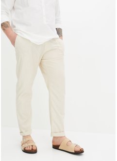 Lněné kalhoty Loose Fit bez zapínání, Tapered, bpc bonprix collection