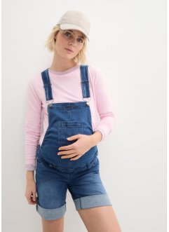 Těhotenské džínové šortky s laclem, s bavlnou, bpc bonprix collection