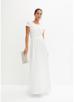 Svatební šaty s krajkou a saténovým páskem, BODYFLIRT boutique