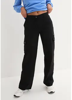 Cargo kalhoty Mid Waist, dlouhé, bonprix