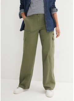 Cargo kalhoty Mid Waist, dlouhé, bpc bonprix collection