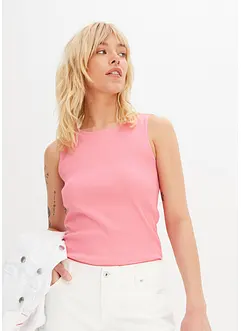 Žebrovaný top z čisté organické bavlny (2 ks v balení), bonprix