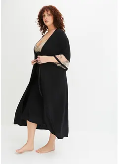 Dlouhé viskózové kimono s výšivkou, bonprix