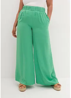 Lehké, splývavé kalhoty Palazzo s vysokým pasem, dlouhé, bonprix