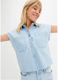 Krátká džínová boxy halenka, bonprix