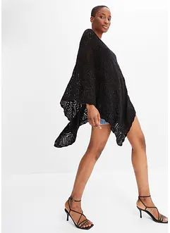 Pončo s háčkovaným vzhledem, bonprix