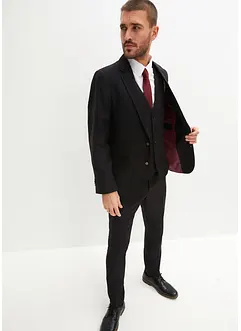 Oblek s vestou a kravatou (4dílná souprava), Slim Fit, bonprix