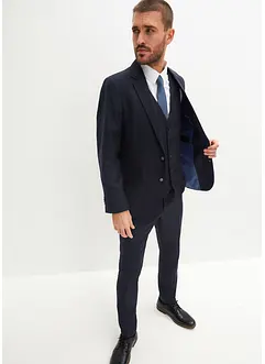 Oblek s vestou a kravatou (4dílná souprava), Slim Fit, bonprix