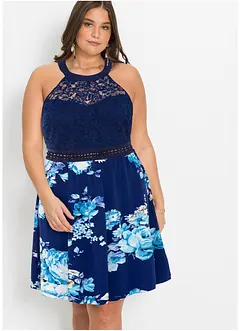 Žerzejové šaty s krajkou, bonprix