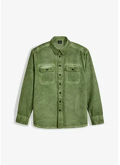 Košile s dlouhým rukávem a sepraným vzhledem, z čisté bavlny, bonprix