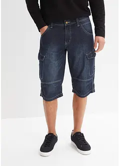 Lehké dlouhé džínové cargo bermudy, Relaxed Fit, bonprix
