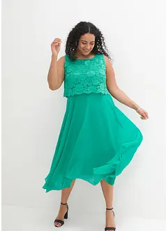 Prémiové šifonové šaty s krajkou, bonprix