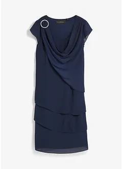 Minišaty s vrstveným vzhledem a dekorativním doplňkem, bonprix