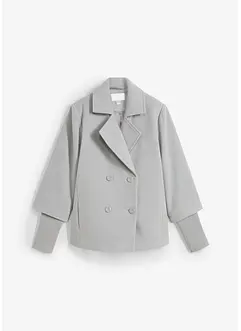 Kabanový kabátek s pletenými rukávy, bonprix