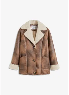 Shearling bunda s kapsami, bonprix