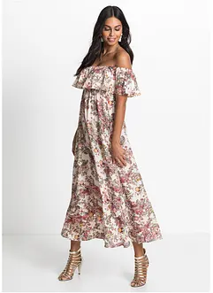 Šaty Carmen ze splývavé viskózy, bonprix