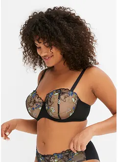 Balkonetová podprsenka s kosticemi a hodnotnou výšivkou, bonprix