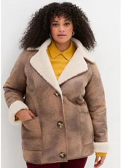 Shearling bunda s kapsami, bonprix