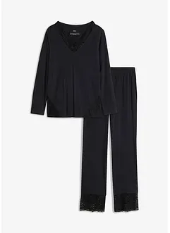 Pyžamo s jemnou krajkou, bonprix