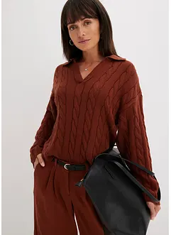 Oversize svetr z měkké směsi s kašmírem, bonprix