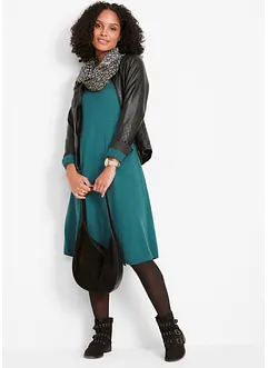 Pletené šaty s rozšiřujícím se střihem, bonprix