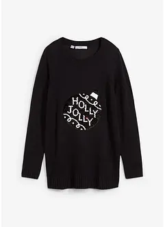 Vánoční svetr s oboustrannými pajetkami, bonprix