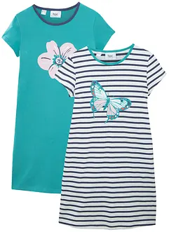 Noční košile s krátkým rukávem, z čisté bavlny (2 ks v balení), bonprix