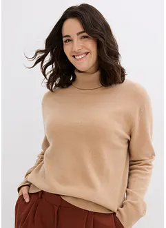 Kašmírový svetr s rolákovým límcem z Good Cashmere Standard®, bonprix