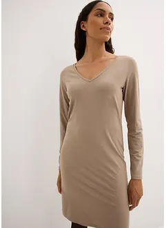 Žerzejové šaty s výstřihem do V (2 ks v balení), bonprix