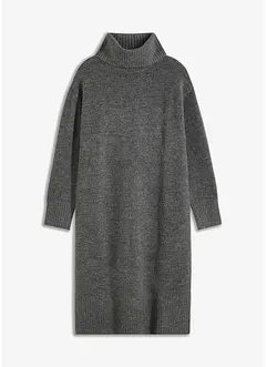 Pletené šaty s rozparkem, bonprix