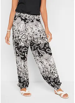 Žerzejové harémové kalhoty ze splývavé směsi s viskózou, bonprix