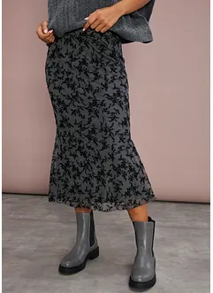 Midi sukně z jemné síťoviny, bonprix