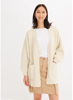 Oversized pletený kabátek z buklé, bonprix
