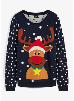 Vánoční svetr z jemné pleteniny, bonprix