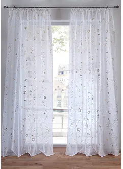 Záclona s lesklými hvězdami (1 ks), bonprix