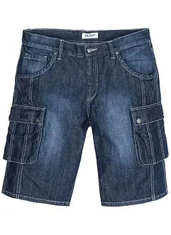Cargo džínové bermudy, Regular Fit, bonprix
