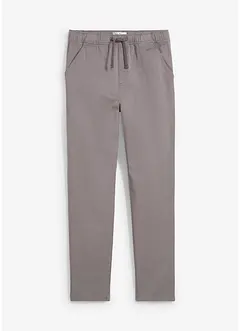 Chlapecké strečové chino kalhoty bez zapínání, s organickou bavlnou, Regular Fit Straight, bonprix