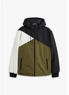 Zimní bunda s kapucí ve stylu colourblockingu, bonprix