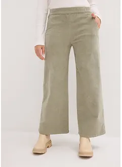 Manšestrové kalhoty s pohodlným pasem, High Waist, bonprix