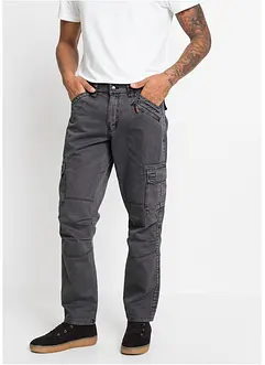 Cargo kalhoty z robustní čisté bavlny, Relaxed Fit, Straight, bonprix