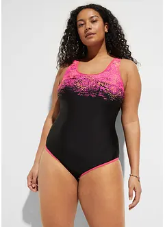 Sportovní jednodílné plavky s boxerským střihem zad, bonprix