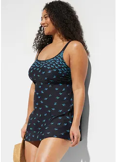 Stahovací koupací šaty, střední tvarující efekt, bonprix